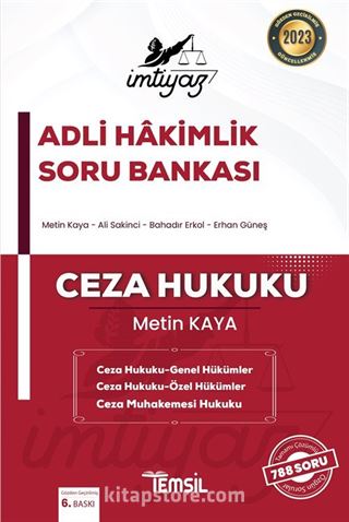 İmtiyaz Adli Hakimlik Soru Bankası Ceza Hukuku