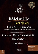 İmtiyaz Ceza Hukuku Ceza Muhakemesi Hukuku Hakimlik Ders Notları