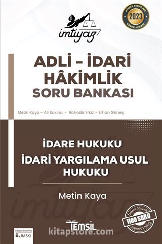 İmtiyaz Adli - İdari Hakimlik Soru Bankası İdare Hukuku ve İdari Yargılama Usul Hukuku