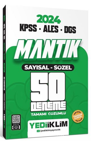 2024 KPSS - ALES - DGS Mantık Sayısal Sözel Tamamı Çözümlü 50 Deneme