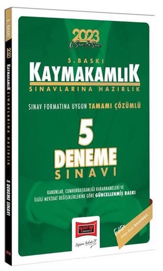 2023 Kaymakamlık Sınavlarına Hazırlık Tamamı Çözümlü 5 Deneme Sınavı