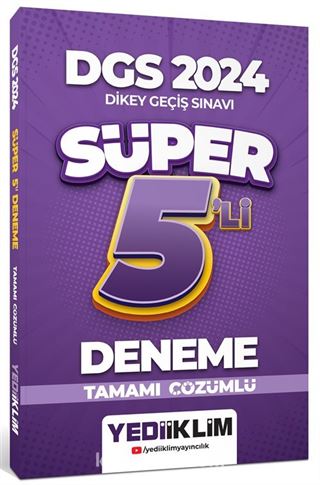 2024 DGS Tamamı Çözümlü Süper 5'li Deneme