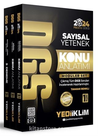 Yayınları 2024 DGS Konu Anlatımlı Modüler Set (3 Kitap)