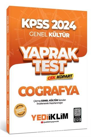 2024 KPSS Genel Kültür Coğrafya Çek Kopart Yaprak Test