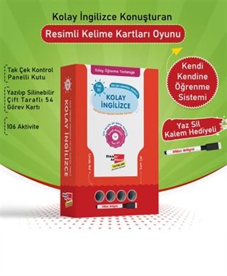 Kolay Öğrenme Yöntemiyle Kolay İngilizce Konuşturan Resimli Kelime Kartları