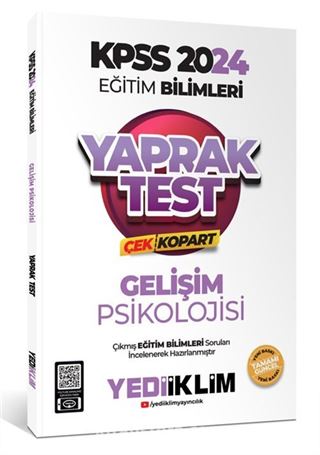 2024 KPSS Eğitim Bilimleri Gelişim Psikolojisi Çek Kopart Yaprak Test