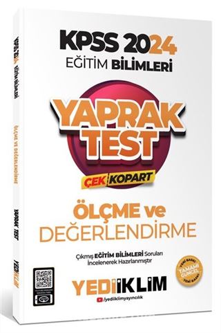 2024 KPSS Eğitim Bilimleri Ölçe ve Değerlendirme Çek Kopart Yaprak Test