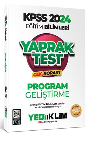 2024 KPSS Eğitim Bilimleri Program Geliştirme Çek Kopart Yaprak Test