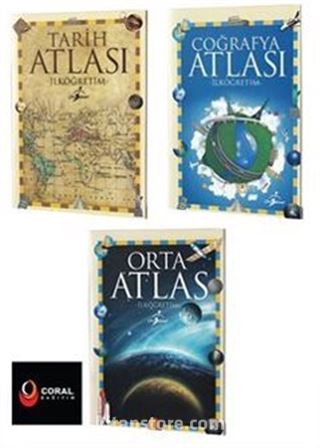 İlköğretim Atlas Seti / Coğrafya,Tarih ve Orta Atlas 3 Kitap Set