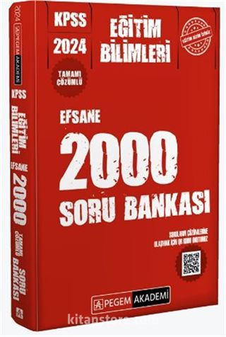 2024 KPSS Eğitim Bilimleri Çözümlü Efsane 2000 Soru Bankası