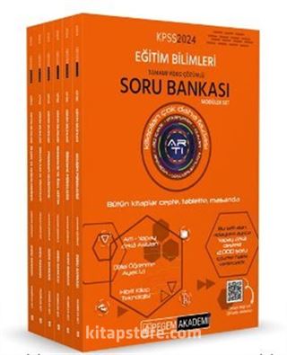 2024 KPSS Eğitim Bilimleri Tamamı Video Çözümlü Soru Bankası Modüler Seti 6 Kitap