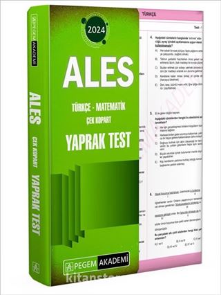 2024 ALES Çek Kopart Yaprak Test