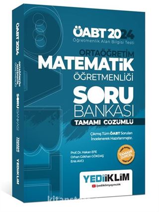 2024 ÖABT Ortaöğretim Matematik Öğretmenliği Tamamı Çözümlü Soru Bankası