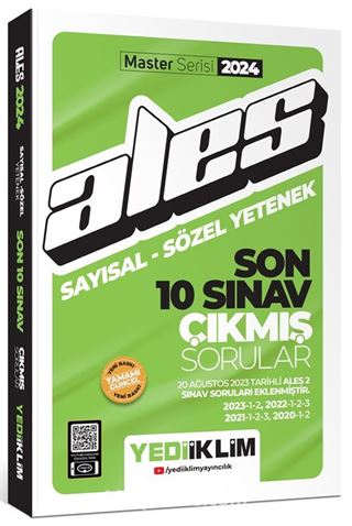 2024 ALES Sayısal - Sözel Yetenek Son 10 Sınav Çıkmış Sorular