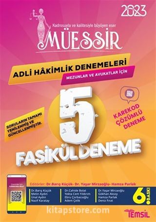 Müessir Adli Hakimlik Cevaplı Denemeleri-2023 Karekod Çözümlü Deneme