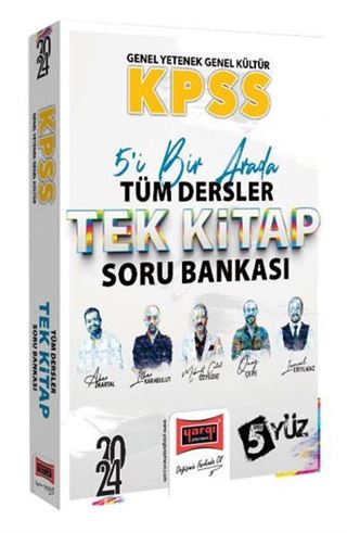 2024 KPSS Lisans GK-GY 5Yüz Ekibi Tüm Dersler Tek Kitap Soru Bankası