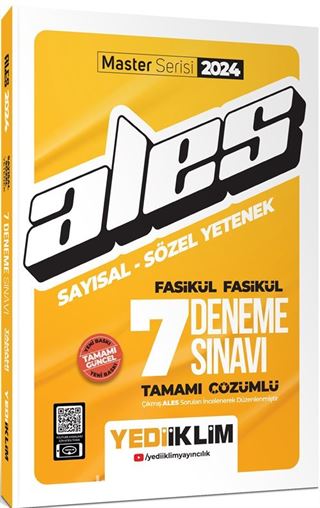 2024 ALES Sayısal - Sözel Yetenek Fasikül Fasikül Tamamı Çözümlü 7 Deneme