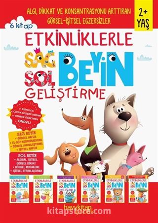 Etkinliklerle Sağ Beyin Sol Beyin Geliştirme (2+ Yaş) (6'lı Set)