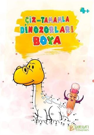 Çiz-Tamamla Dinozorları Boya