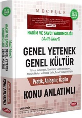 Mecelle Hakim Ve Savcı Yardımcılığı (Adli-İdari) Genel Yetenek - Genel Kültür Konu Anlatımlı