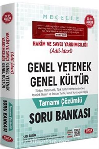 Mecelle Hakim Ve Savcı Yardımcılığı (Adli-İdari) Genel Yetenek - Genel Kültür Soru Bankası