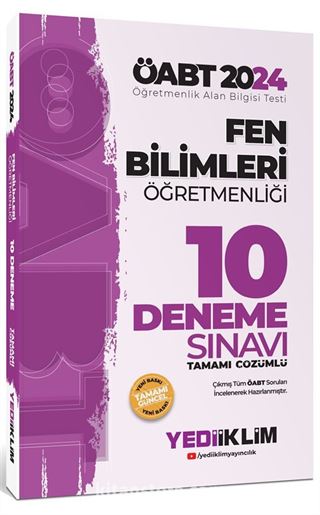 2024 ÖABT Fen Bilimleri Öğretmenliği Tamamı Çözümlü 10 Deneme Sınavı