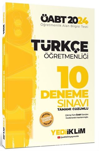 2024 ÖABT Türkçe Öğretmenliği Tamamı Çözümlü 10 Deneme Sınavı