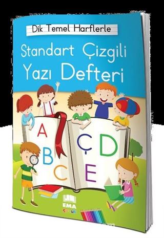 Standart Çizgili Yazı Defteri / Dik Temel Harflerle