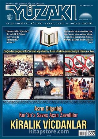 Yüzakı Aylık Edebiyat, Kültür, Sanat, Tarih ve Toplum Dergisi Sayı:222 Ağustos 2023