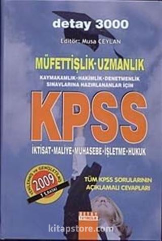 Müfettişlik-Uzmanlık-Kaymakamlık-Hakimlik-Denetmenlik-KPSS Hazırlık Kitabı ve Soru Bankası