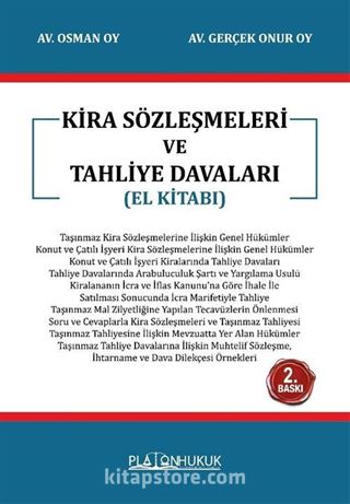 Kira Sözleşmeleri ve Tahliye Davaları