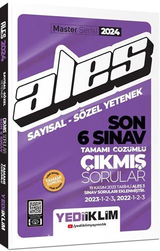 2024 ALES Sayısal-Sözel Yetenek Son 6 Sınav Tamamı Çözümlü Çıkmış Sorular