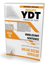 YDT İngilizce Irrelevant Sentence Issue 10