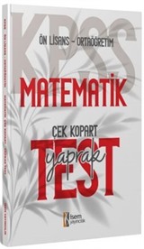 2024 KPSS Ortaöğretim Önlisans Matematik Çek Kopart Yaprak Test