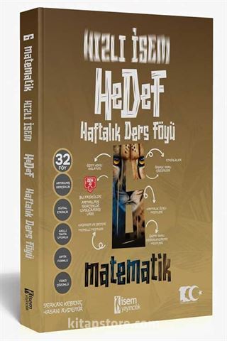 2024 Hızlı İsem Hedef 6. Sınıf Matematik Haftalık Ders Föyü