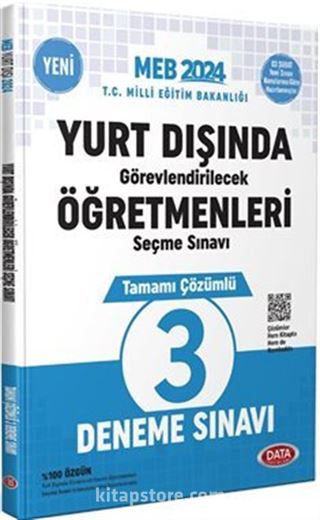 2024 Yurt Dışında Görevlendirilecek Öğretmenleri Seçme Sınavı Tamamı Çözümlü 3 Deneme Sınavı