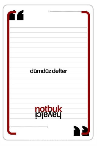 Dümdüz Defter Ajanda - Notbuk