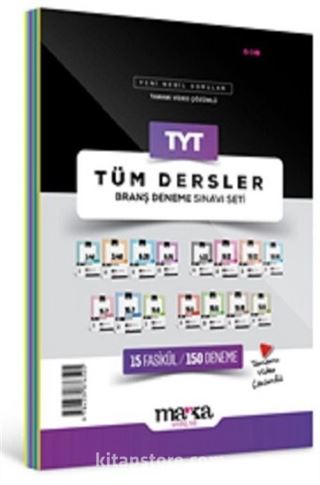 2025 TYT Tüm Dersler Branş Deneme Sınavı Seti 15 Fasikül 150 Deneme