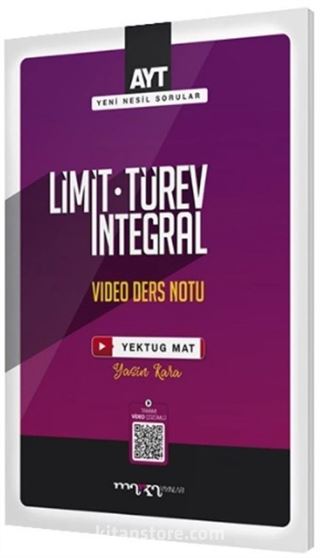 AYT Limit Türev İntegral Video Ders Notları (Ciltli)