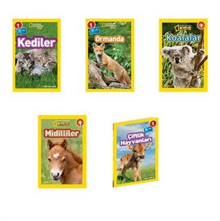 National Geographic Kids Okuma Kitapları Seviye 1 Tatlı Hayvanlar Seti (5 Kitap)