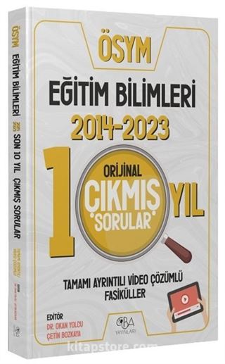 KPSS Eğitim Bilimleri 2014-2023 Orijinal Son 10 Yıl Çıkmış Sorular Video Çözümlü