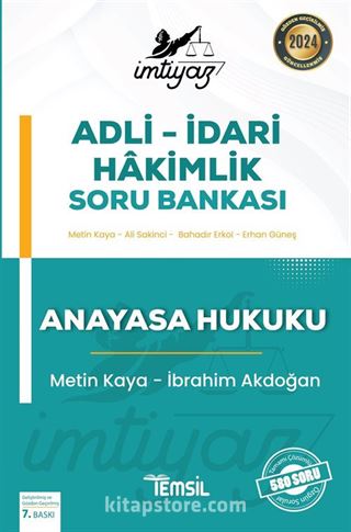 İmtiyaz Adli - İdari Hakimlik Soru Bankası Anayasa Hukuku