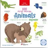 100 First Words Animals İki Dilli Çocuk Kitapları (İngilizce-Türkçe)