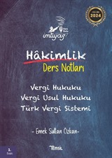 İmtiyaz Vergi Hukuku Vergi Usul Hukuku Türk Vergi Sistemi Hakimlik Ders Notları