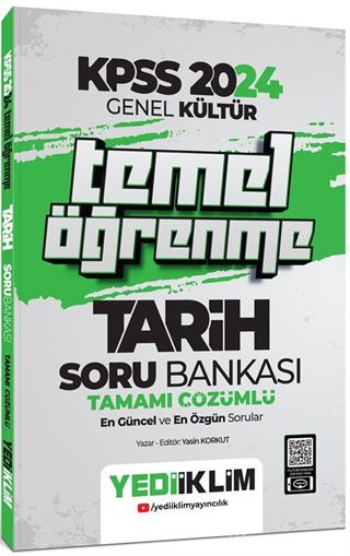 2024 KPSS Genel Kültür Temel Öğrenme Tarih Tamamı Çözümlü Soru Bankası