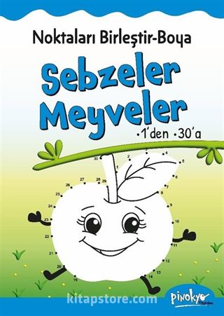 Noktaları Birleştir-Boya Sebzeler-Meyveler-1'den 30'a