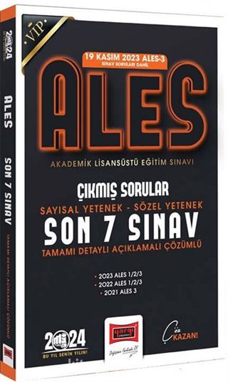 2024 ALES Son 7 Sınav Çıkmış Sorular (19 Kasım 2023 Sınavı Dahil)