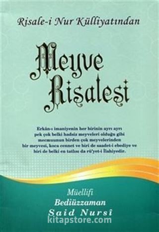 Meyve Risalesi, Risalei Nur Külliyatından (Büyük Boy-Kod:352)