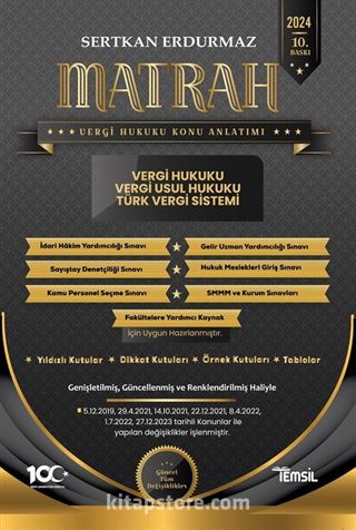 Matrah Vergi Hukuku Konu Anlatımı Vergi Hukuku- Vergi Usul Hukuku- Türk Vergi Sistemi