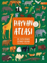 Hayvan Atlası (Ciltli- Dünya Haritası ve Çıkartma Hediyeli)